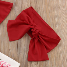 Load image into Gallery viewer, Solid Color Ruffles T-shirt Tops + High Waist Floral Skirt + Headband