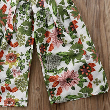 Load image into Gallery viewer, Off Shoulder Bandeau Solid Tank Tops+ Floral Belt High Waist Pants